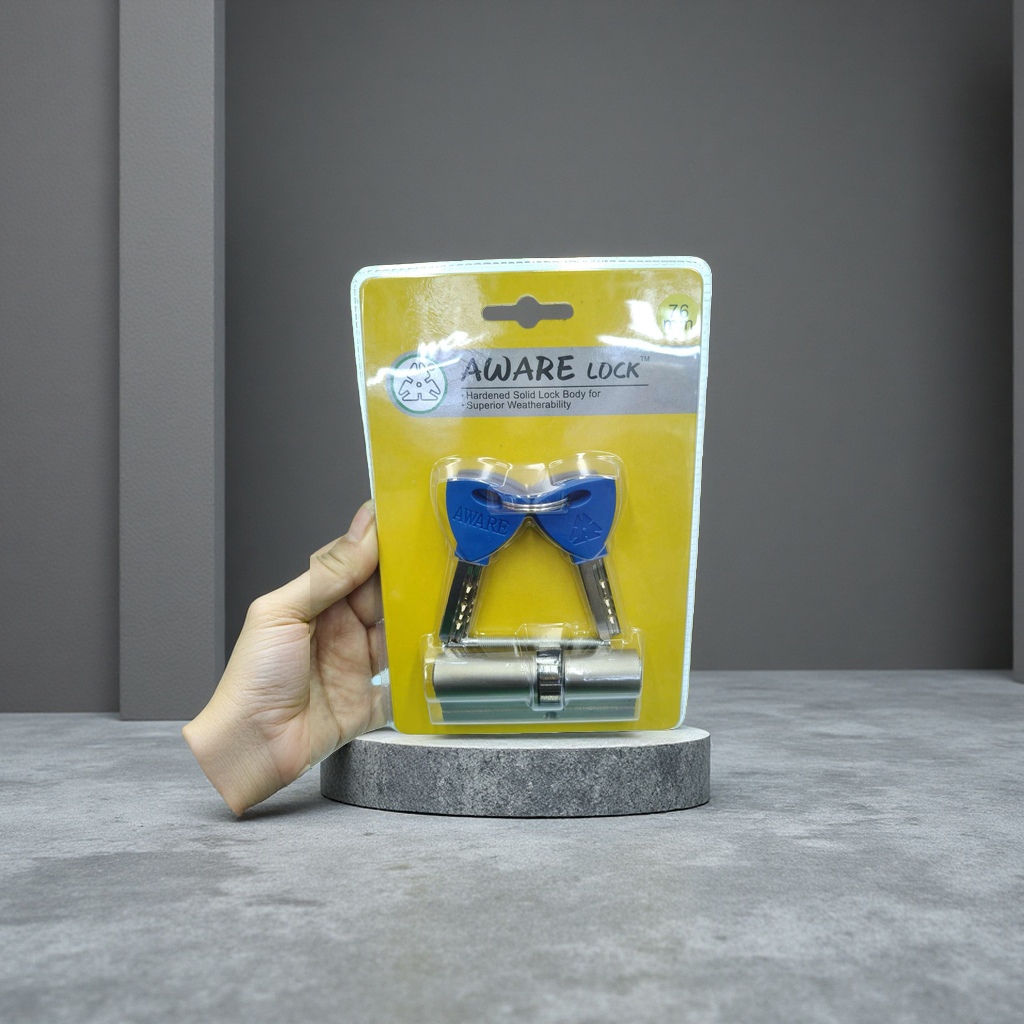AWARE LOCK Lock core and key set Copper anti-drill and anti-saw household and office door lock
