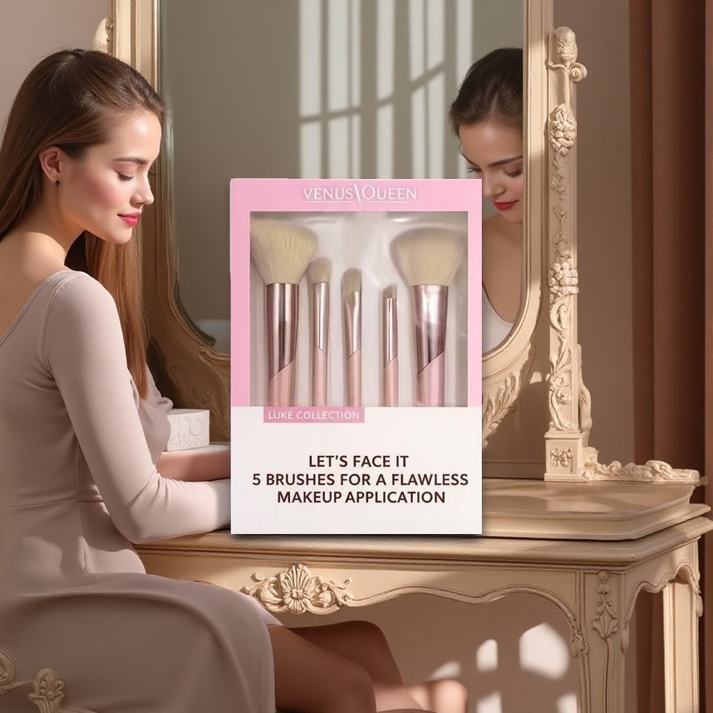 Venus Queen Luke Collection 5 Makeup Brush Sets Professional makeup brushes Specification image