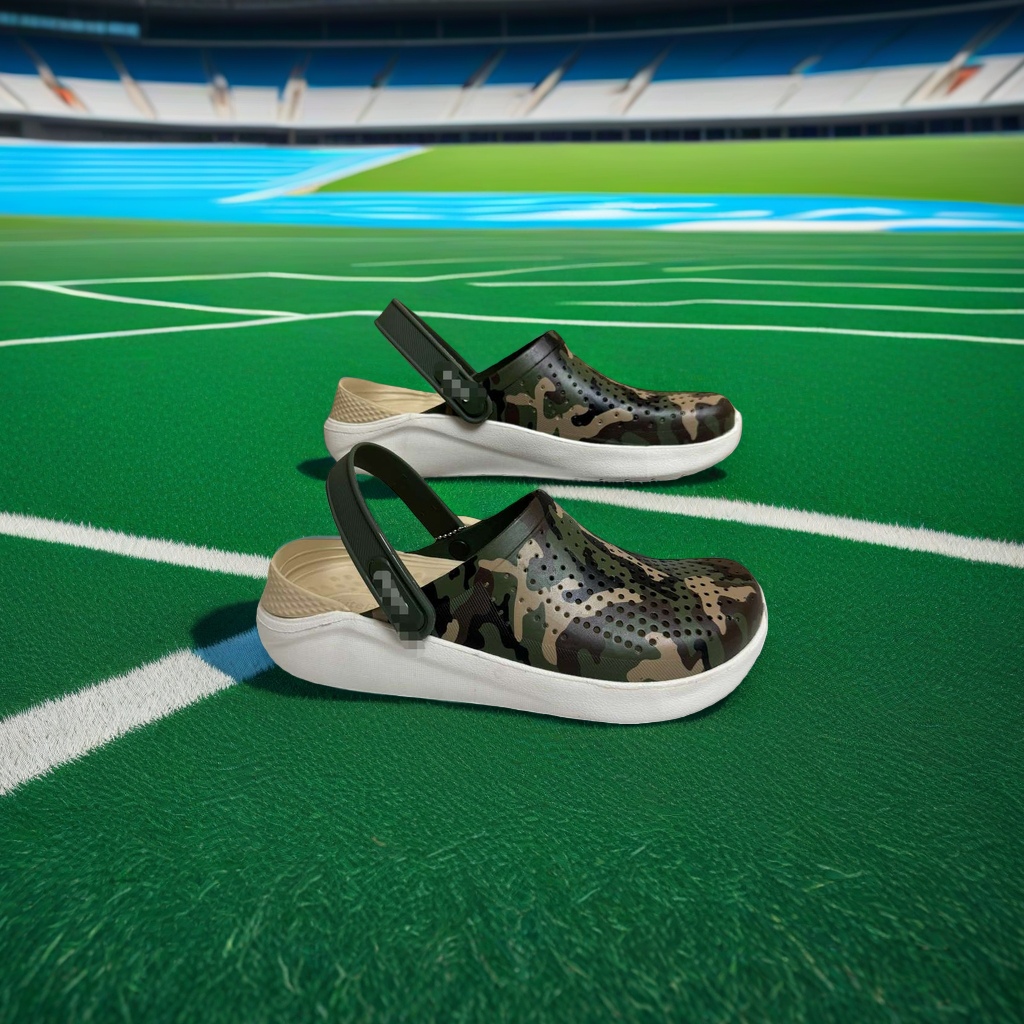 Camouflage pattern men's casual croquet and slippers, comfortable and anti-slip summer home beach flip-flops details Picture