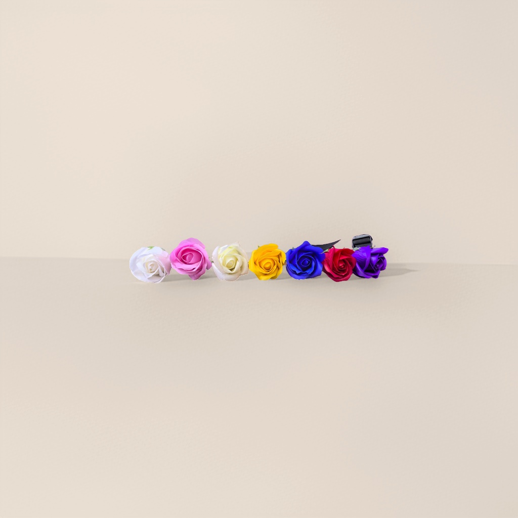彩色玫瑰花 玫瑰花 永生花艺装饰花束送礼用图
