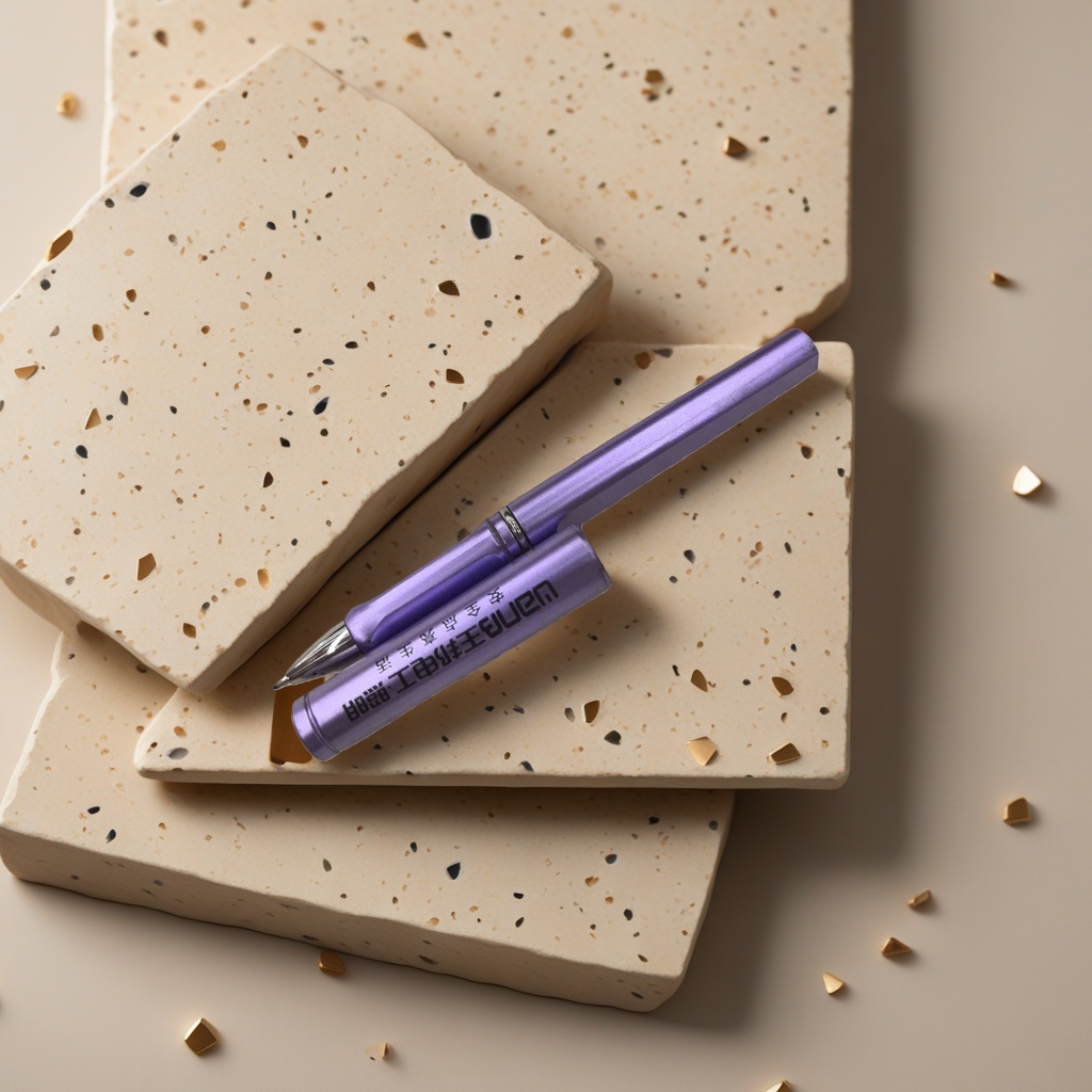 The purple pen with a smooth metal body is a student and office pen Application Scenario