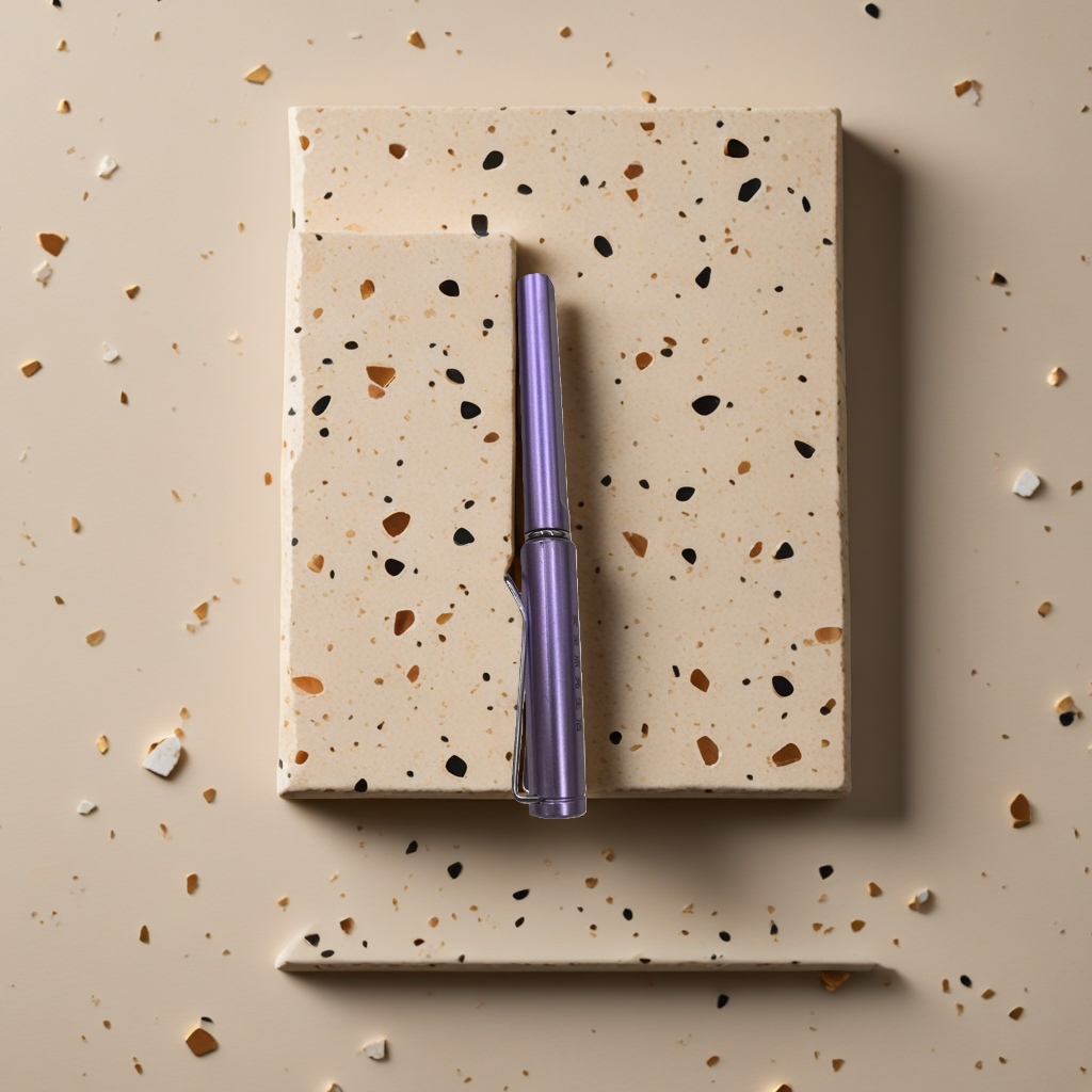 The purple pen with a smooth metal body is a student and office pen