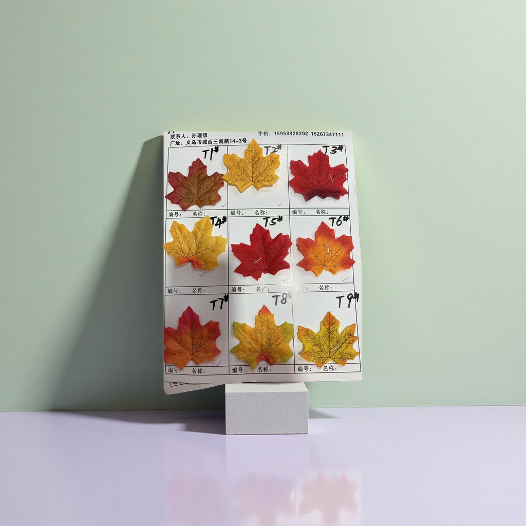 Artificial maple leaf decorative faux maple leaf leaf ornaments create an autumn atmosphere