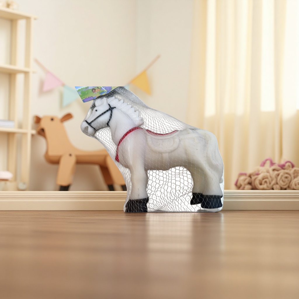 Juguete de plástico blanco caballo swing decoración caballo modelo niños puzzle juguete Application Scenario