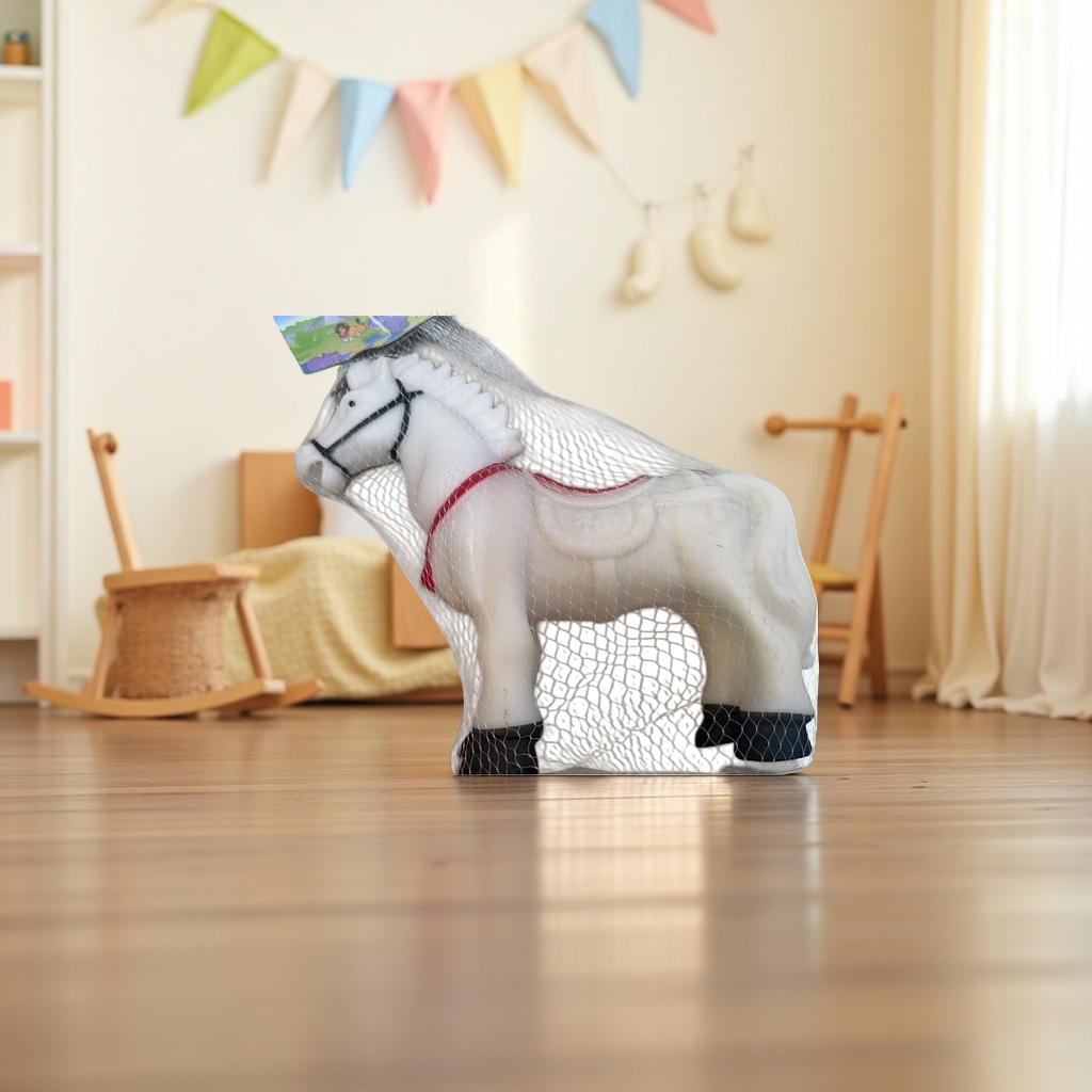 Juguete de plástico blanco caballo swing decoración caballo modelo niños puzzle juguete Specification image