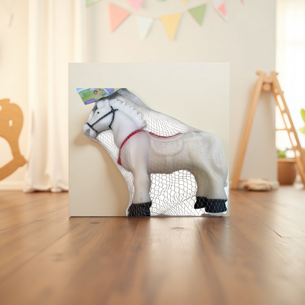 Juguete de plástico blanco caballo swing decoración caballo modelo niños puzzle juguete details Picture