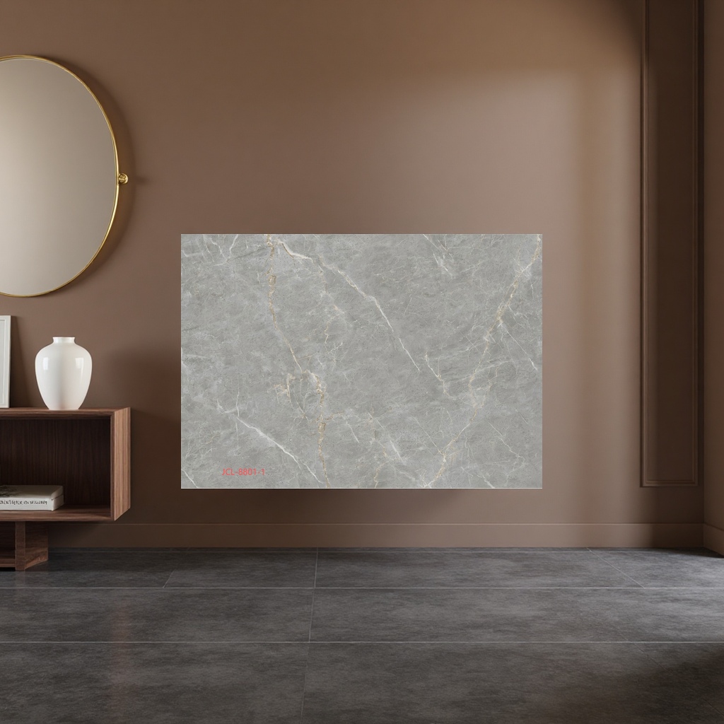 Grey marble-textured tiles, glazed tiles imitating natural stone, home decoration floor tiles and wall tiles Application Scenario