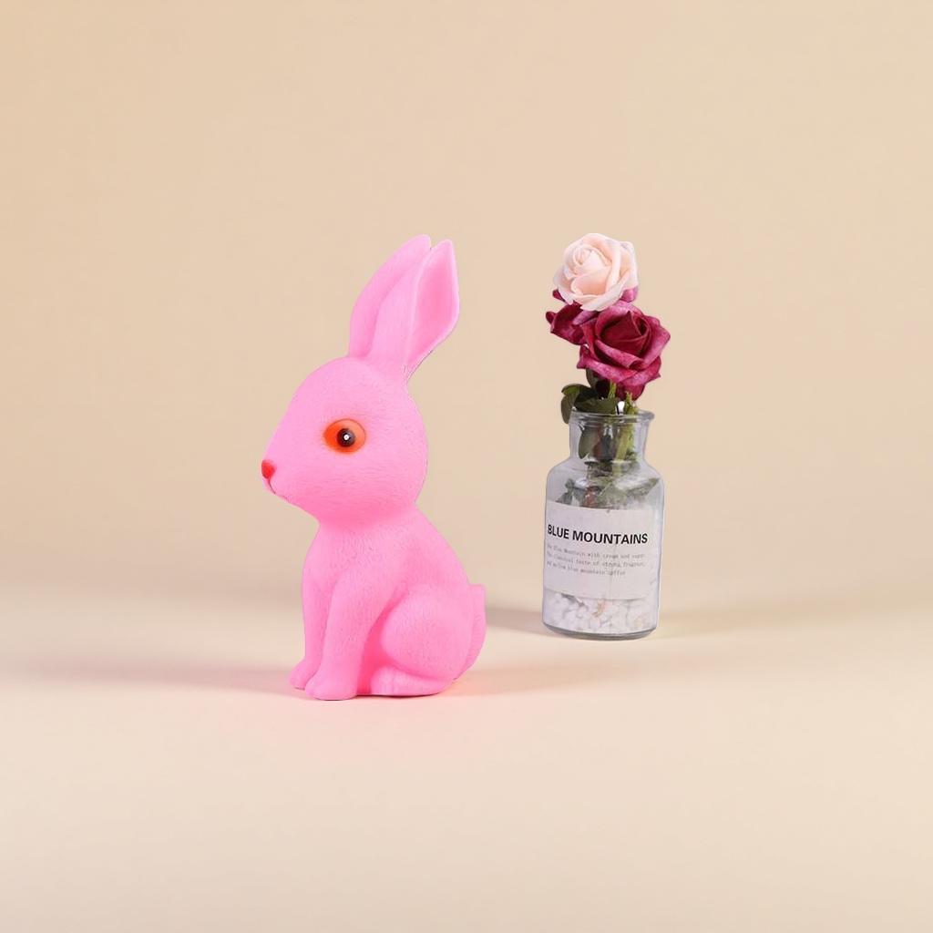 Pink rabbit plush toy, cute throw pillow, bedroom decoration item Specification image