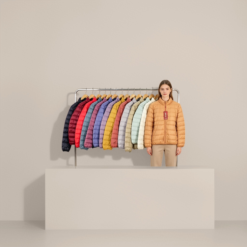 A new color 90-down down jacket for women in winter, warm and lightweight duck down coat Specification image