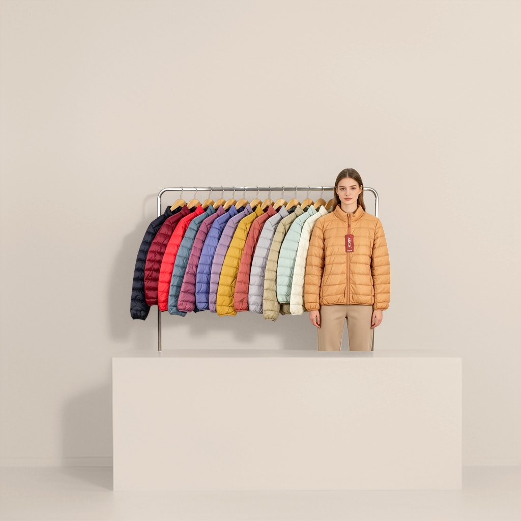 A new color 90-down down jacket for women in winter, warm and lightweight duck down coat Application Scenario