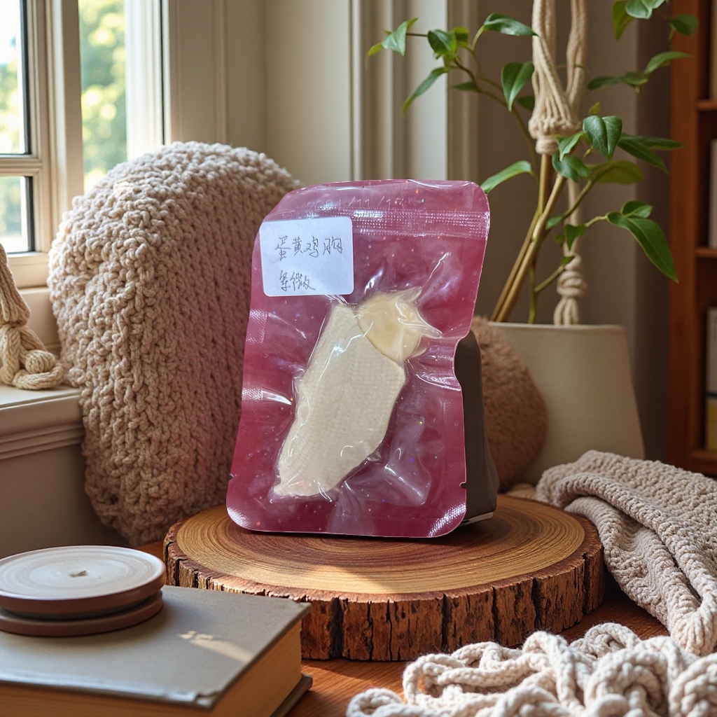 Pecho de pollo con yema de huevo alto contenido en proteínas y bajo contenido en grasa 200g en paquete pequeño individual