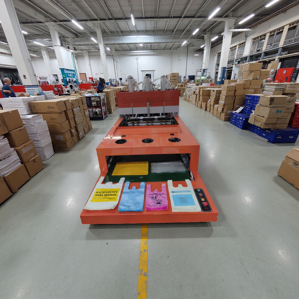 The fully automatic heat-sealing bag-making machine for plastic bags is 300mm wide, high-speed and stable