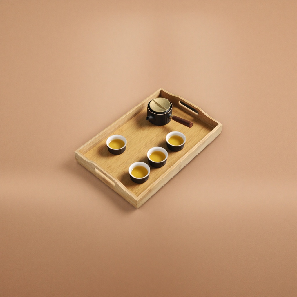 Solid wood tea tray and tea set, including tea tray, tea tray and purple clay accessories, for simple Chinese tea ceremony details Picture