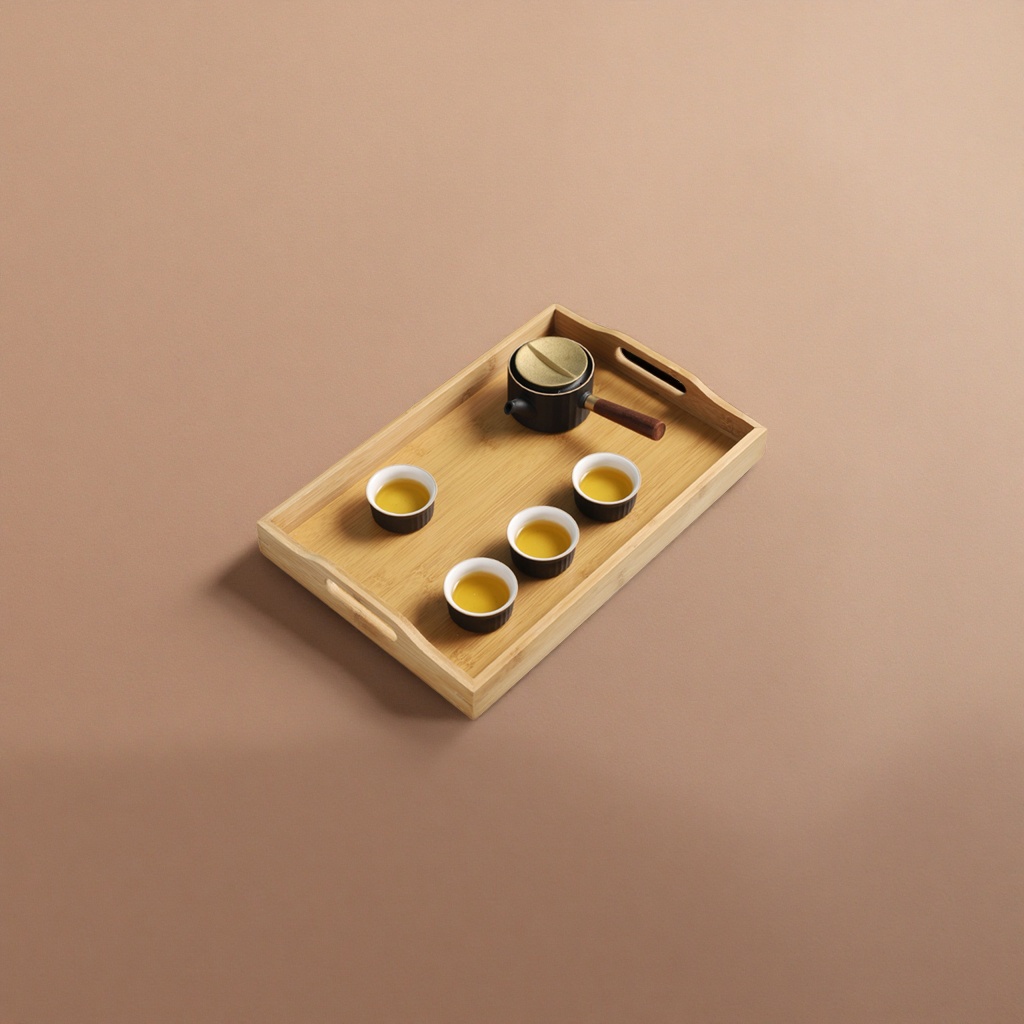 Solid wood tea tray and tea set, including tea tray, tea tray and purple clay accessories, for simple Chinese tea ceremony Application Scenario