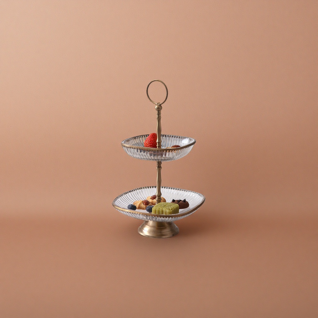 Double-layer glass fruit plate, household living room fruit plate, heat-resistant, explosion-proof, transparent high borosilicate Application Scenario