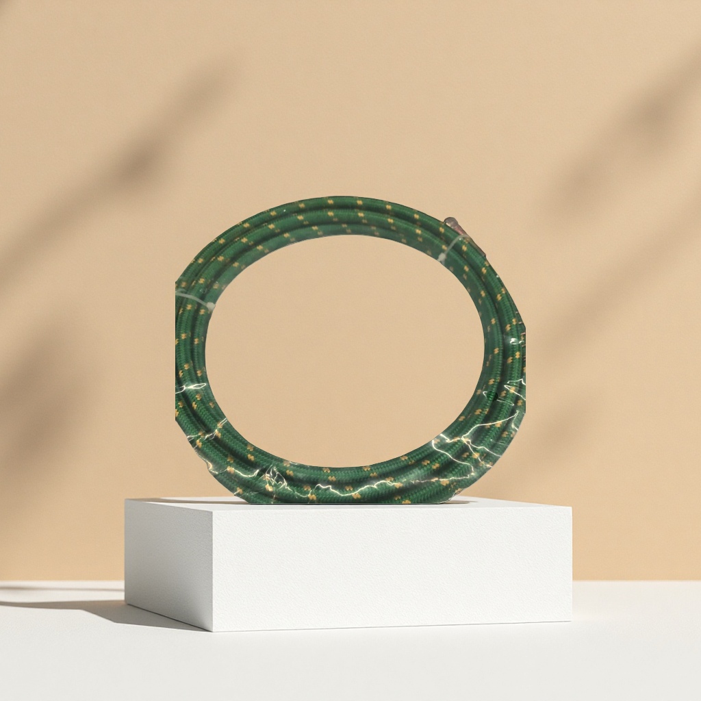 The green woven Teflon hose specially designed for steam irons is heat-resistant, explosion-proof and resistant to bending Specification image