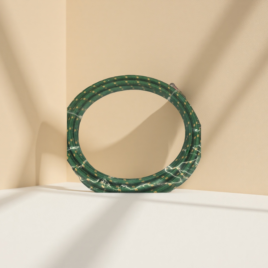 The green woven Teflon hose specially designed for steam irons is heat-resistant, explosion-proof and resistant to bending details Picture