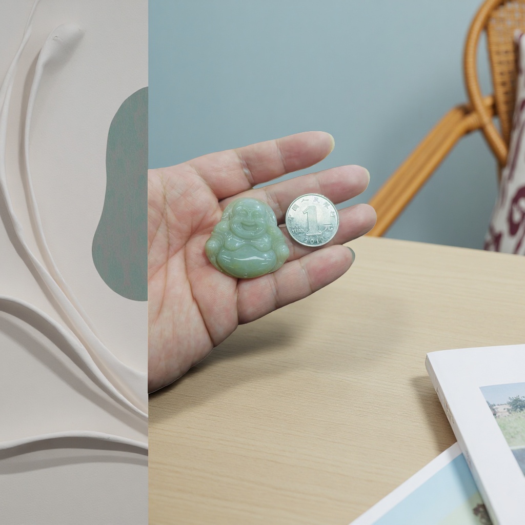 Natural jade carved Buddha statues, jade Buddha pendants, peace and good fortune pendants for men and women Specification image