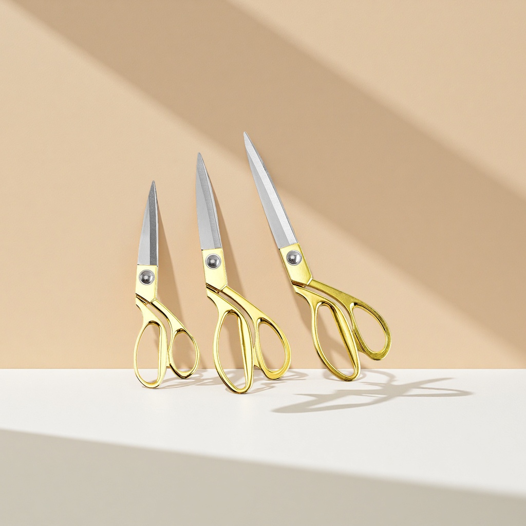 Professional zinc alloy tailor scissors for fabric cutting, anti-slip handle, sharp and durable Application Scenario