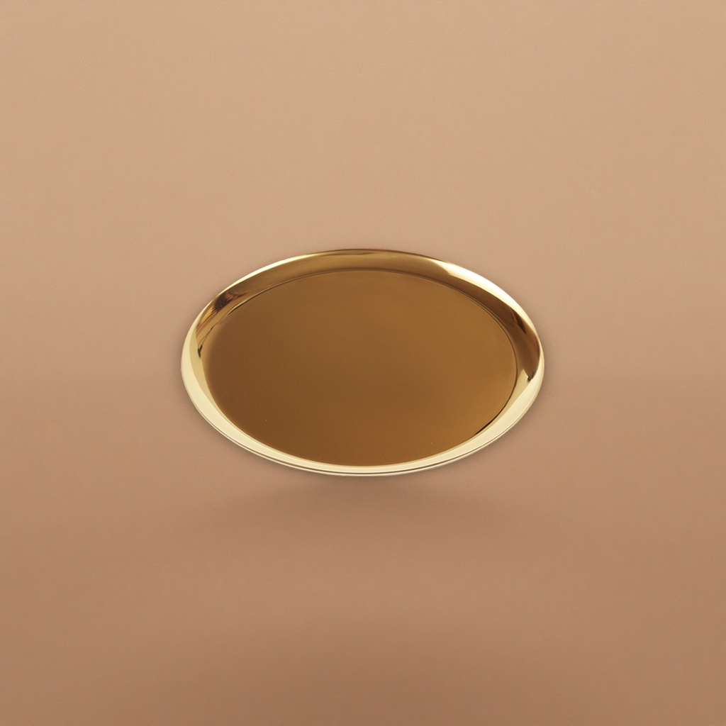 Golden tray dining table decoration tray, metal texture household tray Application Scenario