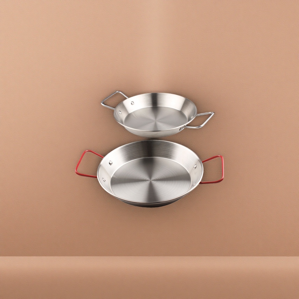 Stainless steel flat-bottomed pan, household non-stick frying pan, thickened wear-resistant kitchen cookware