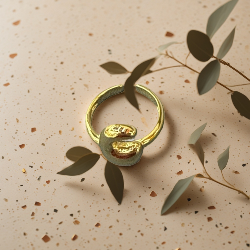 The golden ring is a fashionable and versatile lady's ring, exquisitely polished and anti-allergy gold-plated version