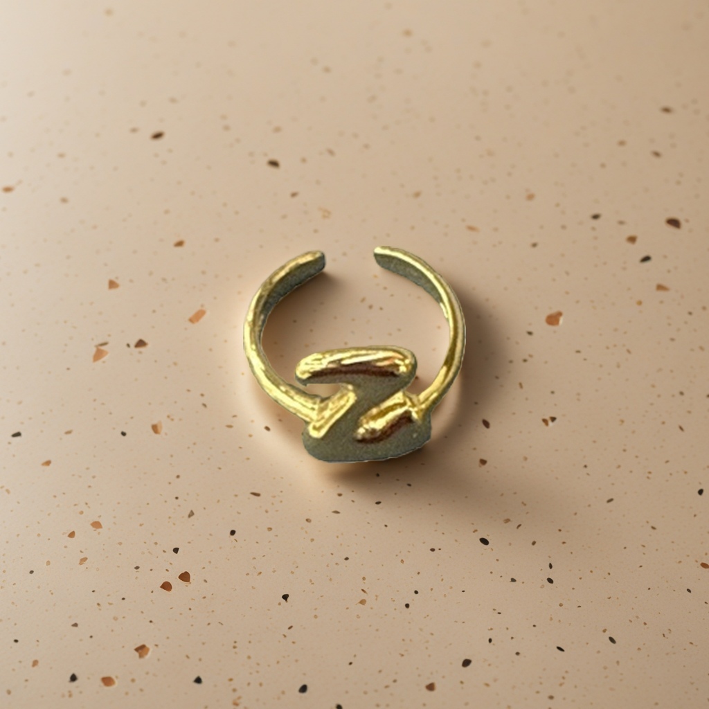 Леди с золотым кольцом, коротко, серебряное, позолоченное кольцо 18K золотое кольцо чувства Specification image
