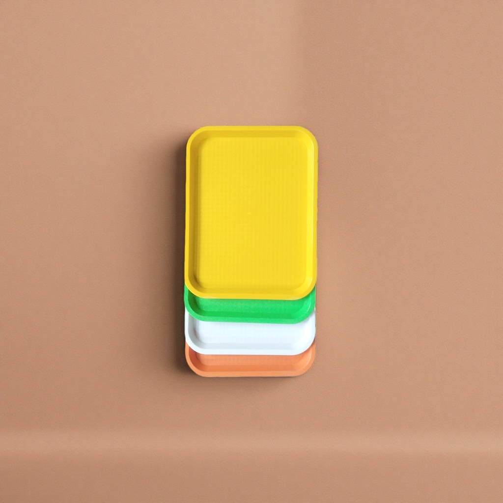 The main body of the colored plastic pallet is thickened and anti-slip for storing and organizing household kitchenware