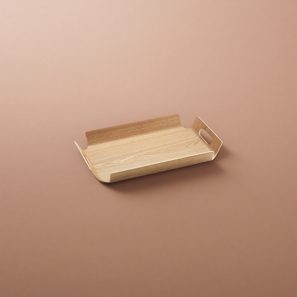 Solid wood wooden tray, living room coffee table storage plate, Nordic minimalist style home products Specification image