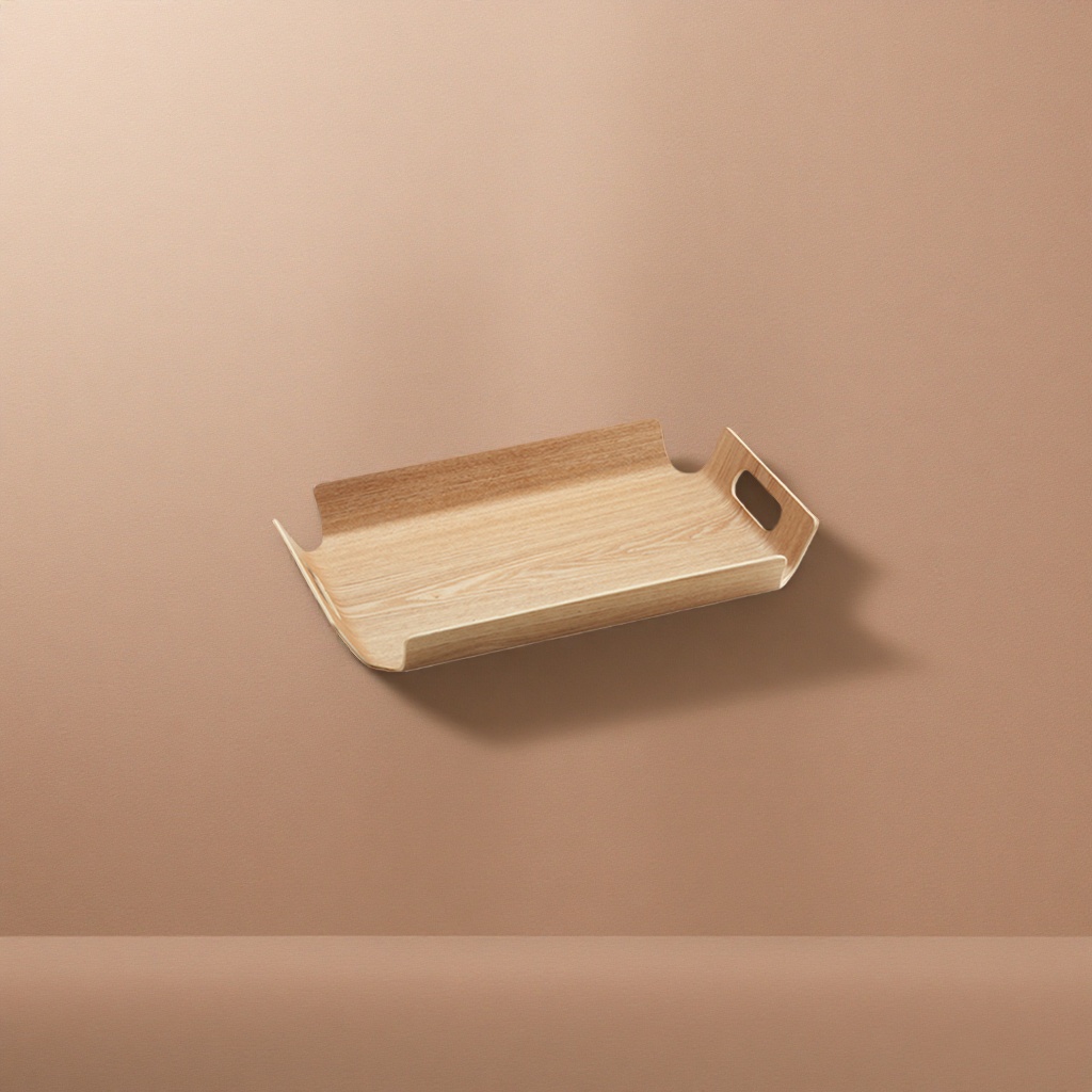Solid wood wooden tray, living room coffee table storage plate, Nordic minimalist style home products