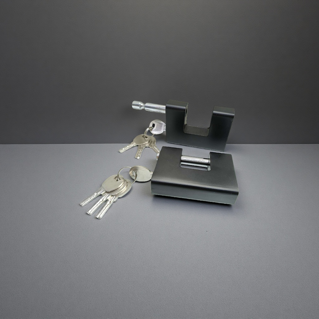 Candado negro con llave candado antirrobo conjunto de candados práctico y duradero Specification image