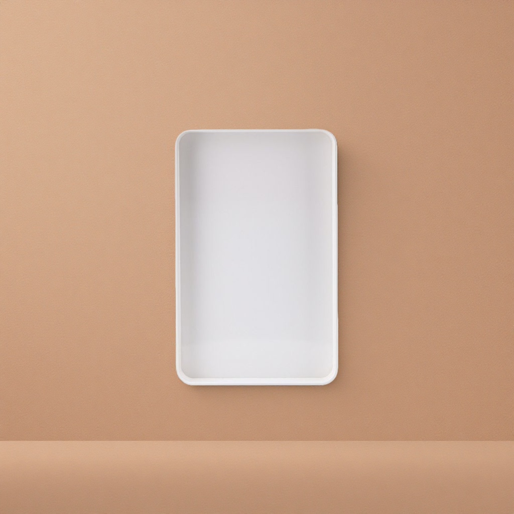 White rectangular tray for kitchen storage, tableware arrangement, household heat-resistant and anti-slip large size