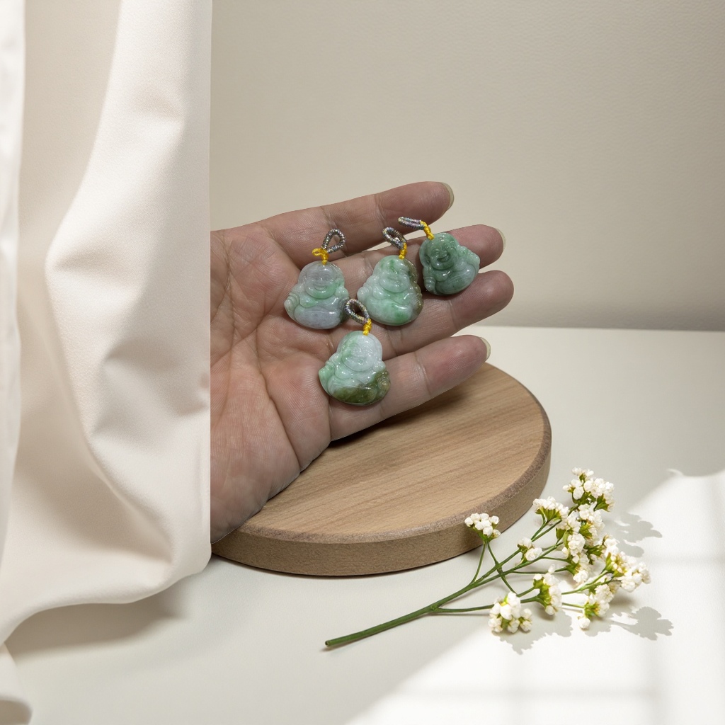 Natural jade Buddha pendant for men and women, a jade pendant for peace and good fortune details Picture