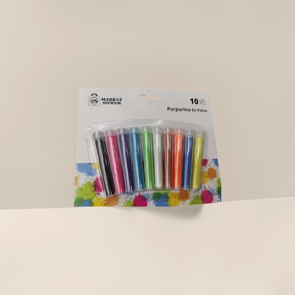 Color flash powder 10pcs set multicolor flash powder manicura DIY hecho a mano polvo decorativo Specification image