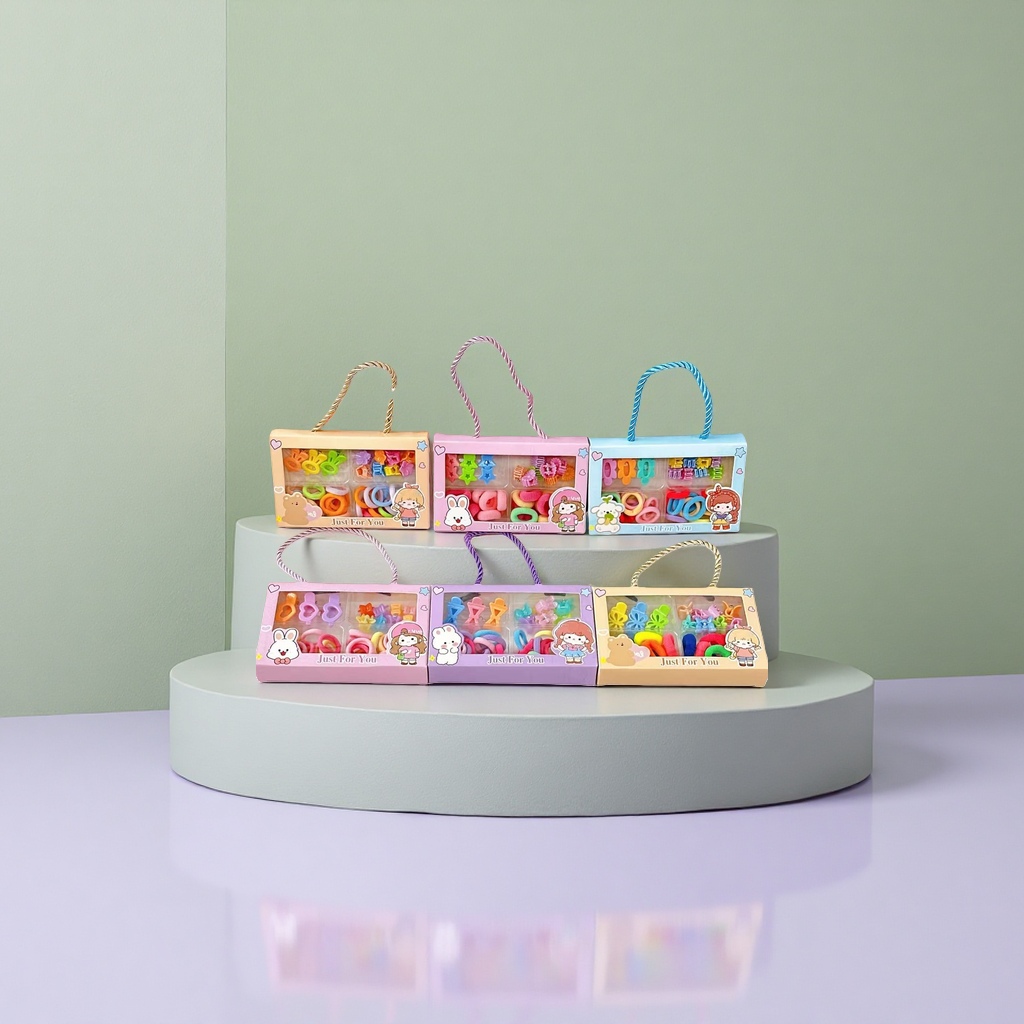 Colorful hair band gift box, multi-color mixed and matched fashionable hair accessory set, exquisite packaging