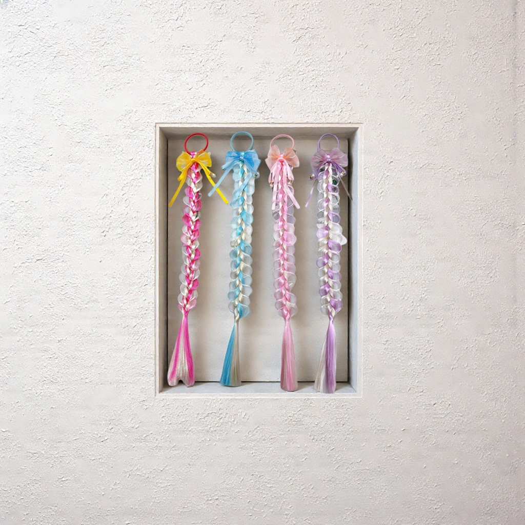 Colorful braided wigs with realistic braids can be disassembled and used for multi-color mixing and matching to tie up hair Application Scenario