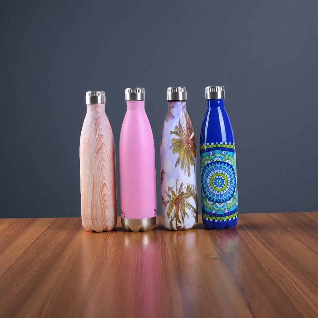 Colorful patterned insulated water bottle, 304 stainless steel vacuum insulated large-capacity portable water bottle Specification image