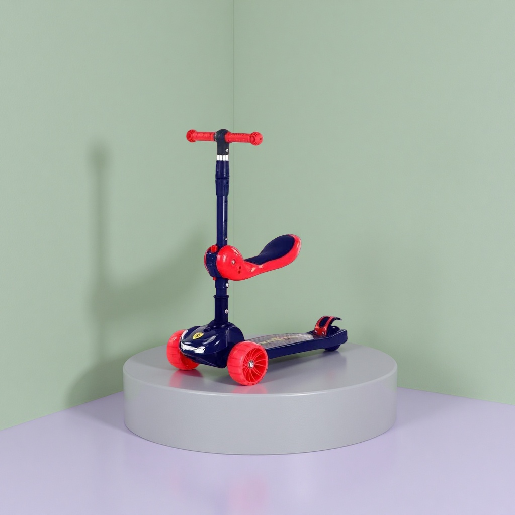 A foldable portable children's three-in-one scooter for learning to walk Specification image