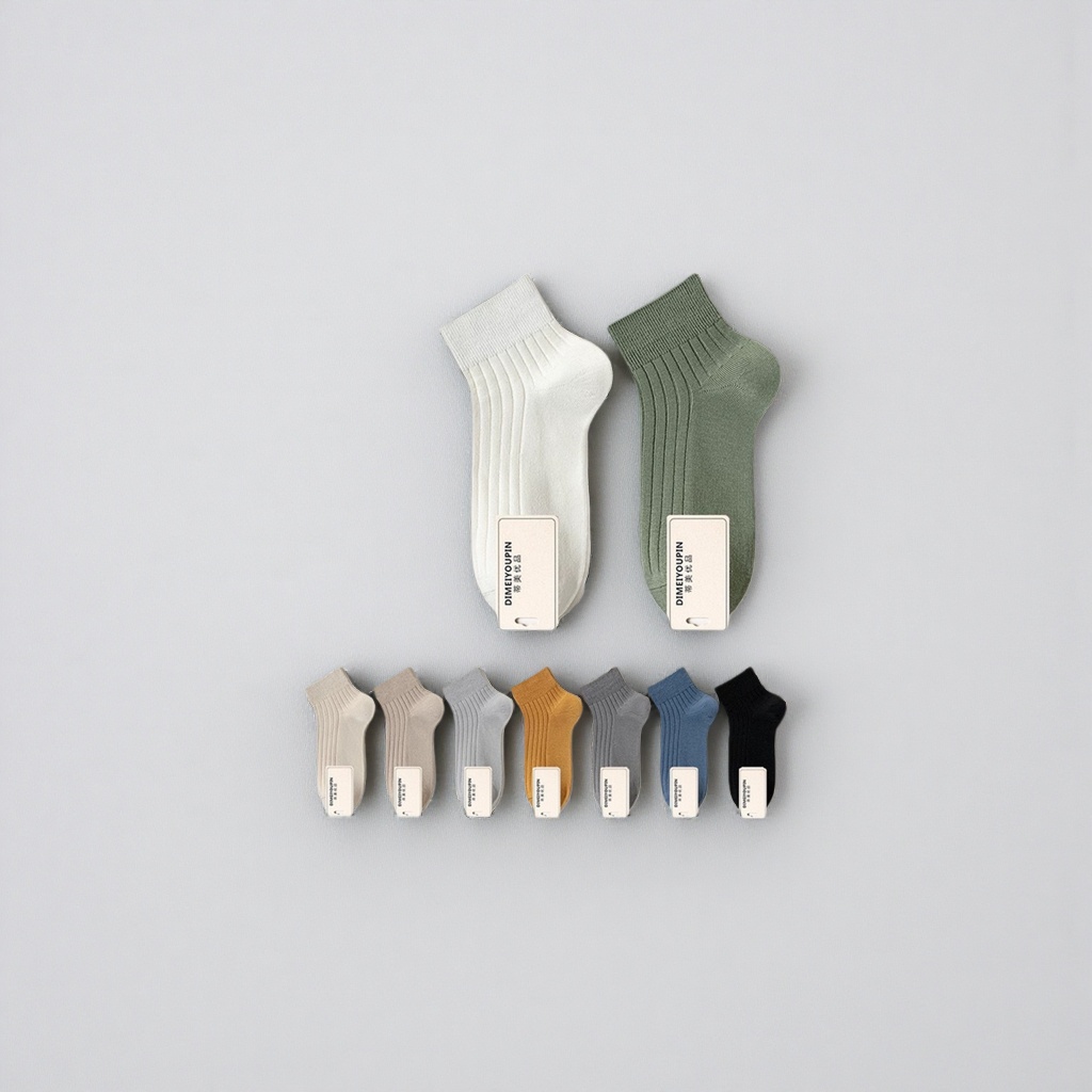 Pure cotton mid-calf socks for both men and women, sweat-absorbing, breathable, comfortable and versatile, 12-pair set Application Scenario