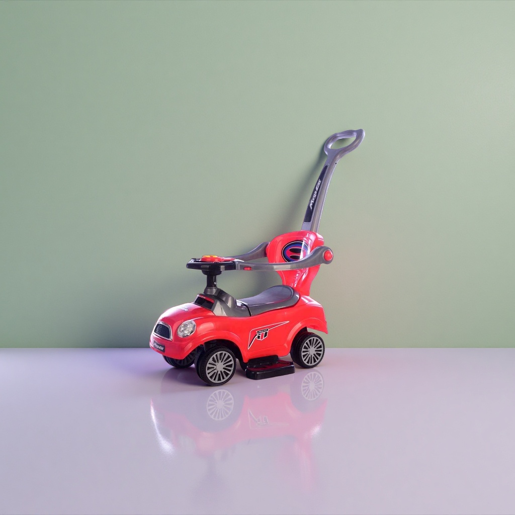 Red children's toy car, made of plastic, is safe and environmentally friendly. It is suitable for outdoor cycling and early education for children aged 3 to 6 Specification image