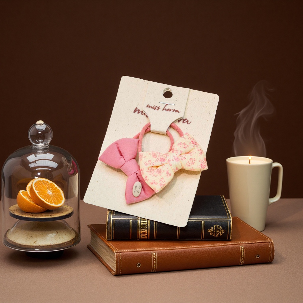 The pink bow hair band is a soft, elastic and highly elastic hair tie accessory for women