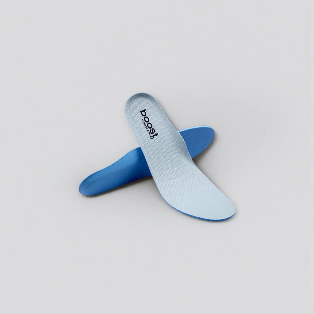 Blue breathable and anti-slip insoles, suitable for both men and women, comfortable and shock-absorbing, with 3D stereoscopic cutting details Picture