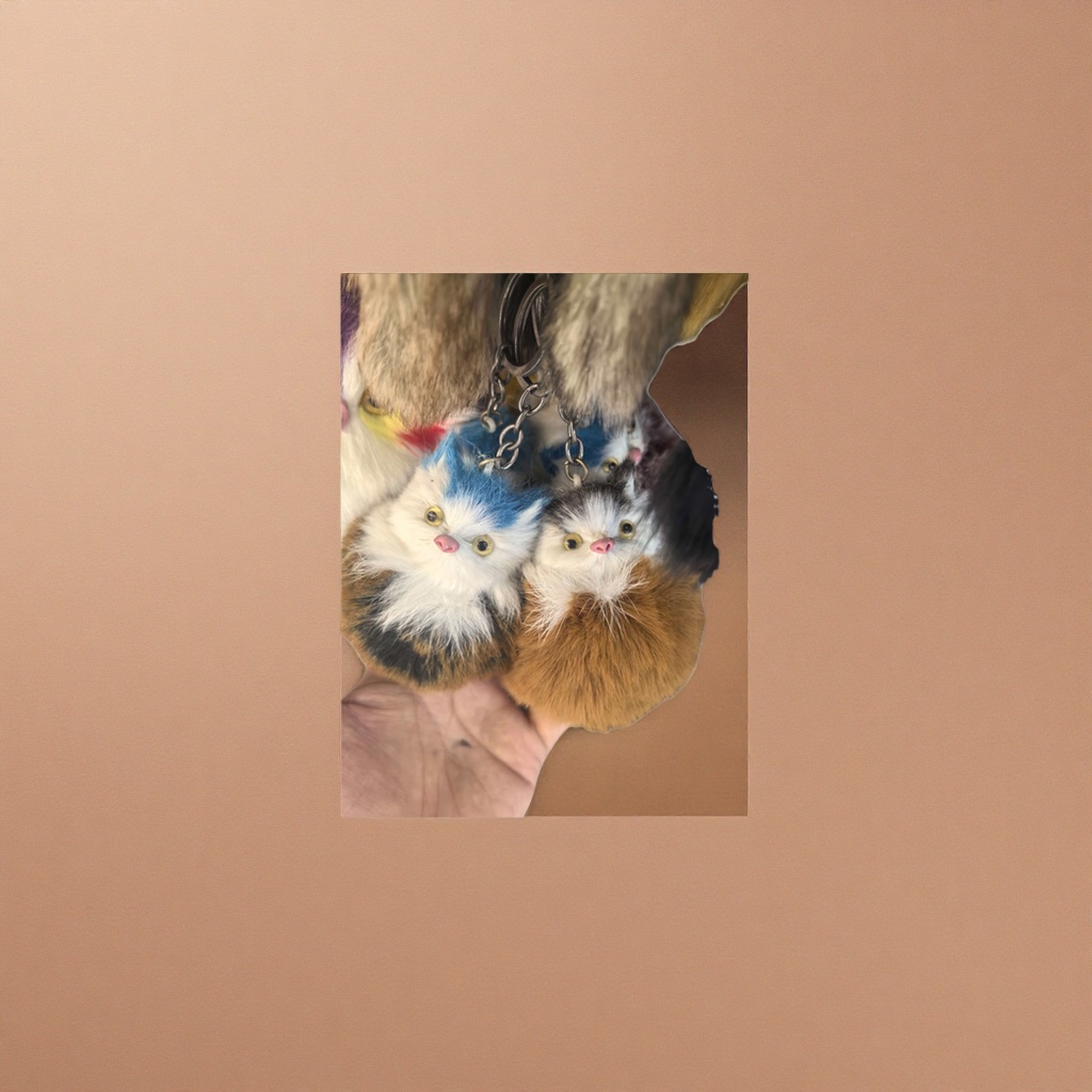 Cute and adorable plush toy cat-shaped pendant for bedroom car keychain decoration Specification image