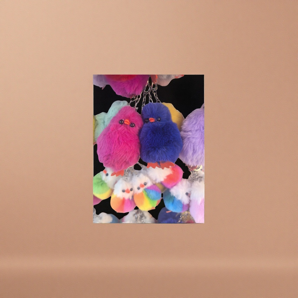Plush toy bird pendant, cute and adorable pet decoration keychain Specification image