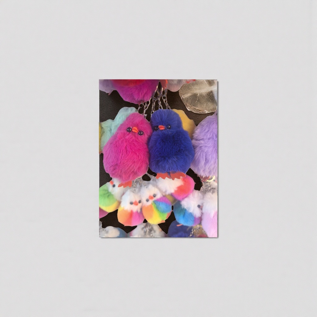 Plush toy bird pendant, cute and adorable pet decoration keychain details Picture