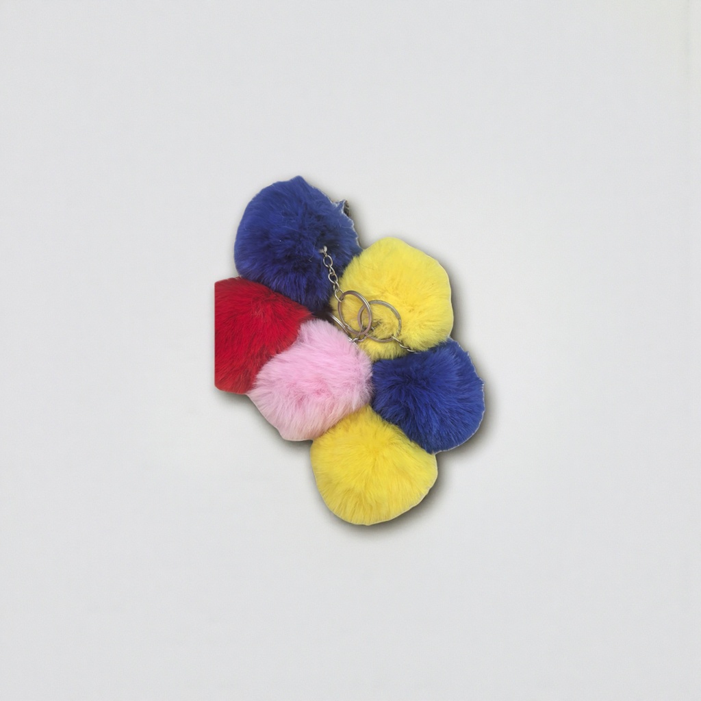 Plush ball keychain, cute plush pendant, small portable item details Picture