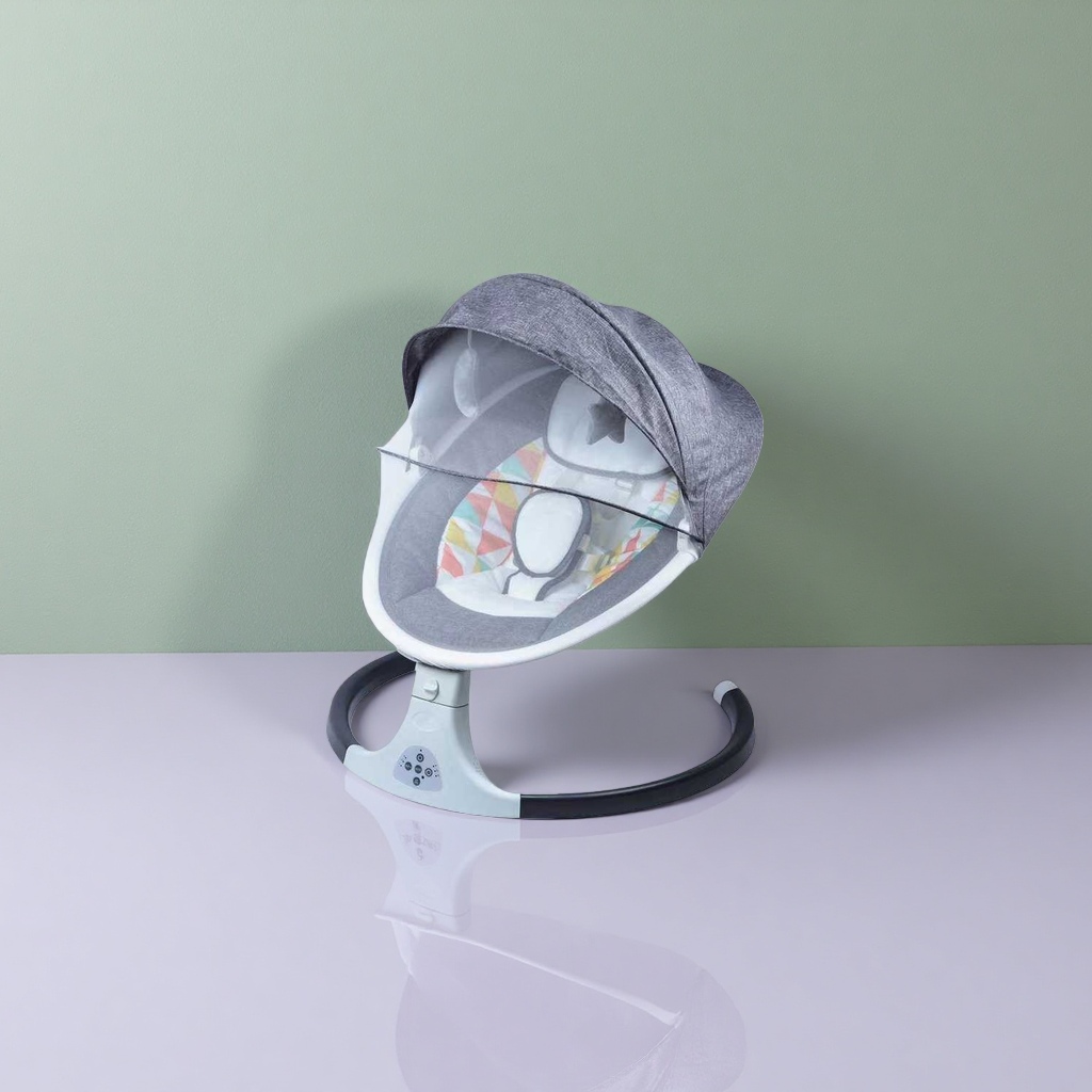 The baby rocking chair with electric soft sound swaying can soothe the baby while they lie or sit