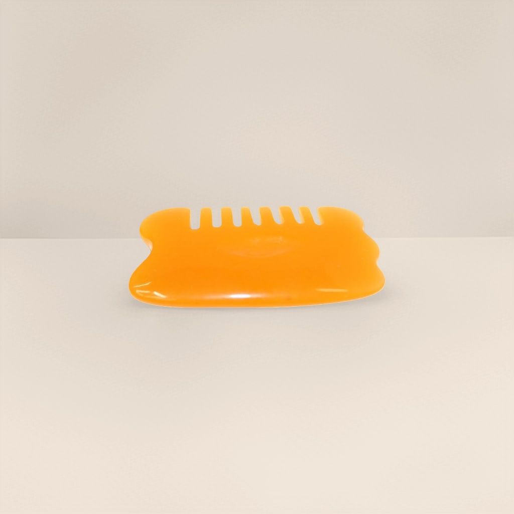 Orange anti-static massage comb for smooth hair without tangles, a portable household comb details Picture