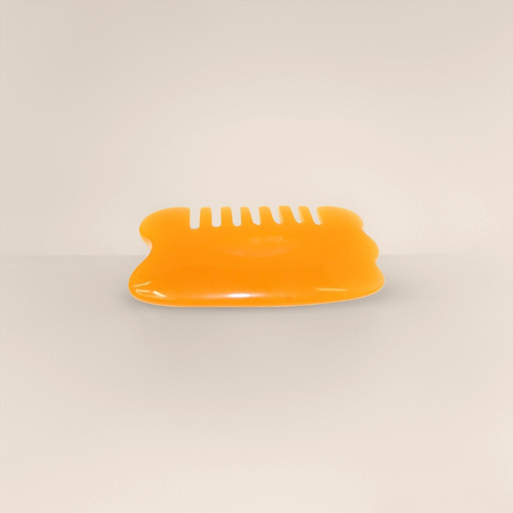 Orange anti-static massage comb for smooth hair without tangles, a portable household comb