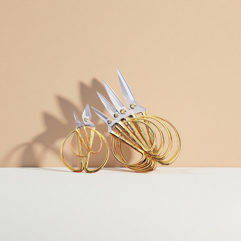 Golden Scissors, professional fabric cutting scissors, household multi-functional scissors, 304 stainless steel